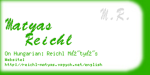 matyas reichl business card